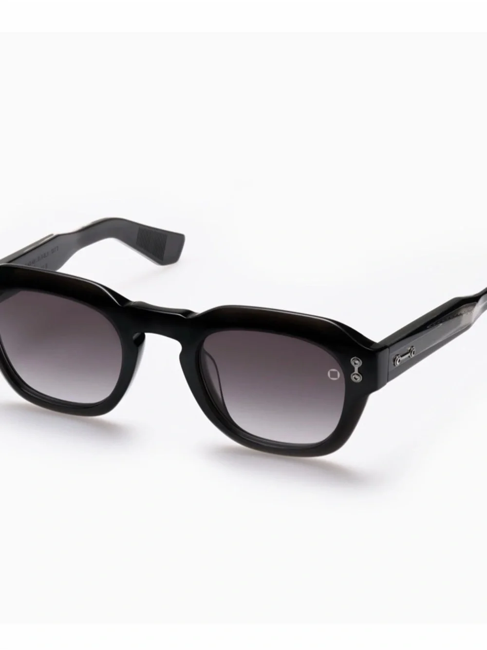 Akoni Blaze 48 Men's Black Square Sunglasses with Gradient crystal Lenses